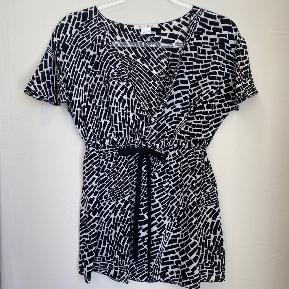 White House Black Market Tie-Waist Blouse